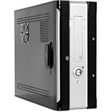 Shiny Silver/Black 832 Super Slim Micro Case with PSU