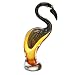 Hand Blown Golden Amber Art Glass Flamingo 13