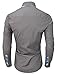 TAM WARE Mens Trendy Slim Fit Inner Checkered Button Down Shirt TWNMS323S-GRAY-US M
