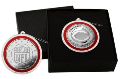 Chicago Bears Silver Ornament