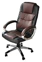 Chefsessel B&uuml;rostuhl Drehstuhl Genf ~ Leder, schwarz/braun