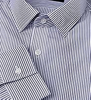 Autograph Slim Fit Pure Cotton Bengal Striped Chambray Shirt