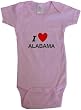 I LOVE ALABAMA - ALABAMA BABY - State-series - White, Blue or Pink Onesie / Baby T-shirt