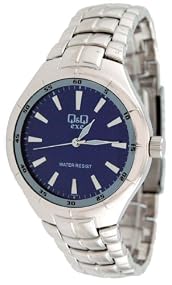 Q&Q #5002-202Y Men's Silver Tone Sports Analog Watch