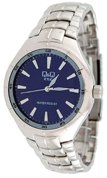 Q&Q #5002-202Y Men's Silver Tone Sports Analog Watch