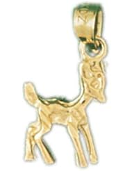 Dazzlers Solid 14k Gold Gazelle Charm Pendant Available in three colors from jewelsberry (weights: 1.0 grams only)