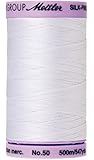 Mettler Silk-Finish Solid Cotton Thread, 547 yd/500m, White