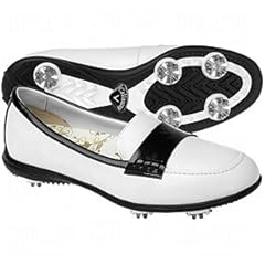 Callaway Women's Couture Moc Golf Shoe,White/Black Patent,US Women's 7.5 M 