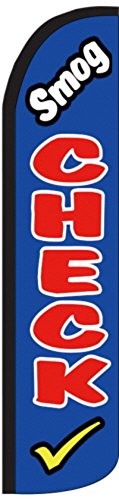 Smog Check Swooper Windless Flag (2.5ft x 11.5ft)