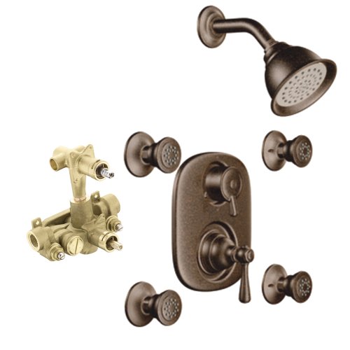 Moen 263ORB-3330 Kingsley Moentrol Vertical Spa Set with Valve, Oil Rubbed Bronze