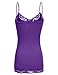 Simlu Lace Camis Cotton Camisole Cami Tank Top Lace Layering Tank Top for Women Small 301 - 2 Pk White / Purple
