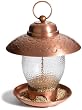 Strathwood Iron and Bubble Glass Bird Feeder with Brushed-Copper Finish