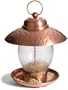 Strathwood Basics Iron and Bubble Glass Bird Feeder with Brushed-Copper Finish