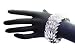 CityEnjoy Damen-Armreifen, Messing, Silber, Gummizug, Federstyle, Durchmesser 7cm