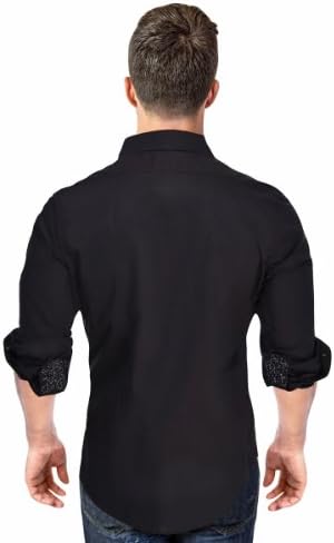 Verzari Men's Designer Series 100% Cotton Shirt, Long Sleeve