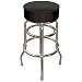 Trademark High Grade Black Padded Bar Stool, Black