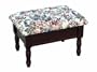4 Upholstered Cherry Wood Foot Stools Wooden Footstool