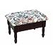 Queen Anne Style Cherry Finish Wood Footstool w/ Storage
