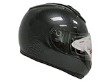 Carbon Fiber Full Face Motorcycle Street Sport Bike Helmet DOT (Large)