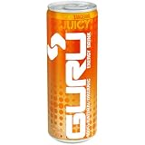 Guru Juicy Tangerine Energy Drink, 100% Natural, 12-Ounce Cans (Pack of 24)