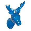 101012 --- DEAR DEER ---- WANDHAKEN --- GARDEROBE --- HAKEN --- HIRSCH -- GEWEIH --- BLAU (blue)