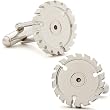 Silver Sawblade Cufflinks Cuff Links