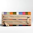Coach Legacy Stripe Bonnie Slim Envelope Wallet 42567 Multi