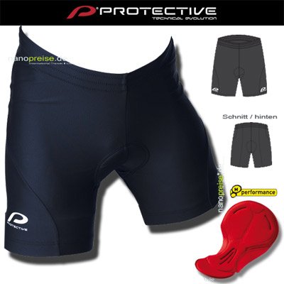 Protective Herren Radhose Fahrradhose VENACO schwarz