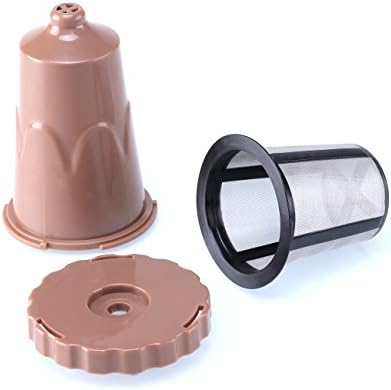 Lotus Petal SySrion-Cup, Upgrade My K-cup Style Reusable Coffee Filter for Keurig B30 B40 B50 B60 B70 K7 K75 Series, 120% Bigger Coffee Filter (Coffee)