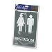 Quartet ADA Approved Restroom Sign, Tactile Graphics, Molded Plastic, 6 x 9 Inches, Gray (01411)