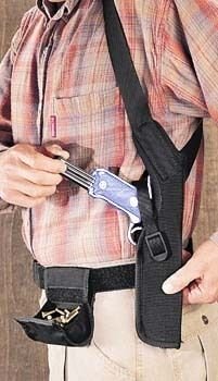 Uncle Mikes Left Hand Vertical Shoulder Holster w/Harness