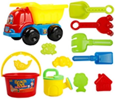 MOLITONG 12 Pieces Kids Children Sand Beach Seaside Play Truck Pack Set