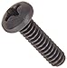 Small Parts Steel Pan Head Machine Screw, Black Oxide Finish, Meets ASME B18.6.3, #2 Phillips Drive, #6-32 Thread Size, 1/2