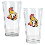 NHL Ottawa Senators Two Piece Pint Ale Glass Set - Primary Logo