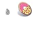 Last Valentine Mixed Pizza Lapel Pin Nickel Plated Color Red Enamel Pin