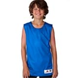 Badger Youth Mesh/Dazzle Rev Tank Royal/Wh Medium