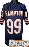 Dan Hampton Autographed/Hand Signed Chicago Bears Navy Prostyle Jersey HOF 2002- PSA Hologram