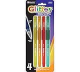 Bazic Glitter Gel-Pen with Cushion Grip, 4 per Pack (Case of 144)