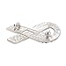 Crystal Embedded Breast Cancer Awareness Pink Ribbon Brooch