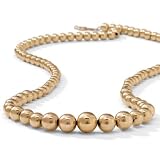 Gold Beaded 18k Gold over Sterling Silver Necklace 17'