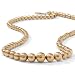 Gold Beaded 18k Gold over Sterling Silver Necklace 17