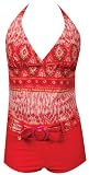 Womens Tankini Boyshorts Swimsuit, Marina West, Ethnic Orange