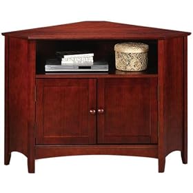 Hawthorne Corner Tv/vcr Stand, 30Hx43.5W, DARK CHERRY by Home Decorators Collection