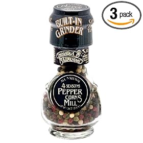 Drogheria & Alimentari All Natural Spice Grinder Four Seasons Peppercorns , 1.24 Ounce Jars (Pack of 3)
