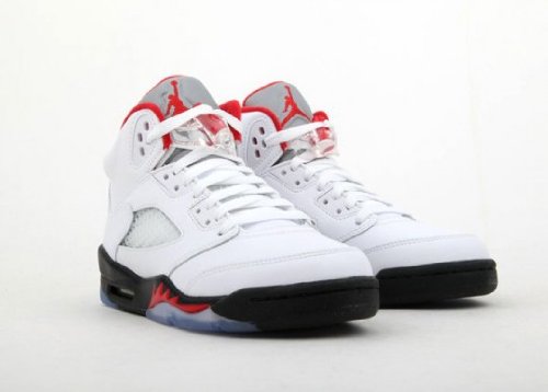 Air Jordan 5 Retro (GS) 2013 White/Fire Red-Black (6Y) On Sale