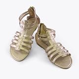 Fashion Light Gold Flats Sandals Womens Shoes