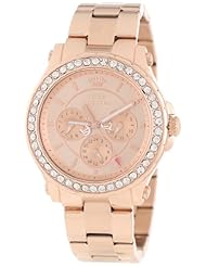 Juicy Couture Womens 1901050 Pedigree Rose Gold Plated Bracelet Watch