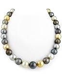11-14mm Nancy Pelosi Tahitian & Golden Multicolor Pearl Necklace