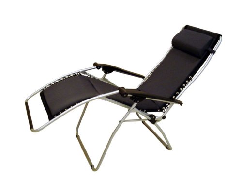 Zero Gravity Padded Reclining Patio / Lounge Chair - Charcoal