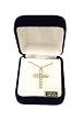 Pack of 2 Gold & Rhinestone Cross Pendant Necklaces